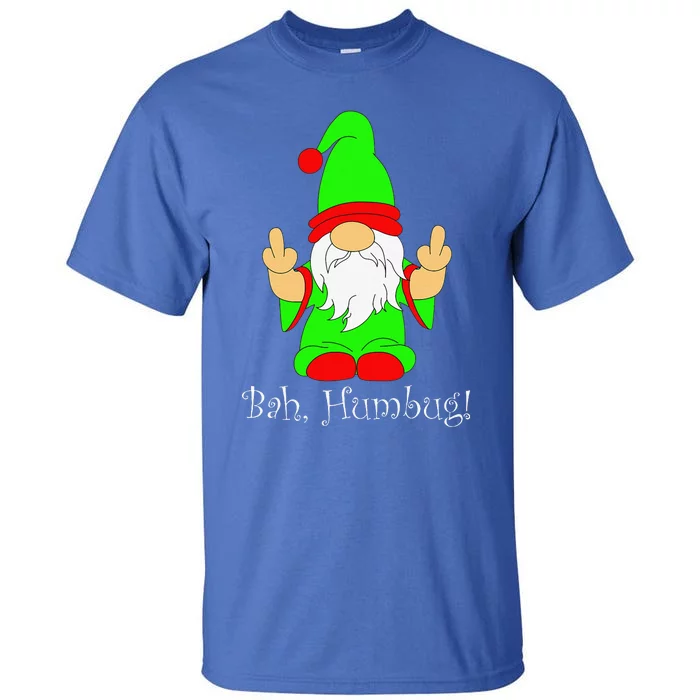 Bah Humbug Funny Grumpy Christmas Scrooge Gnome Tall T-Shirt