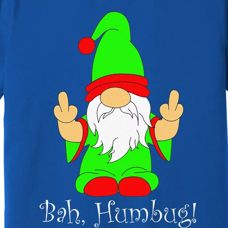 Bah Humbug Funny Grumpy Christmas Scrooge Gnome Premium T-Shirt