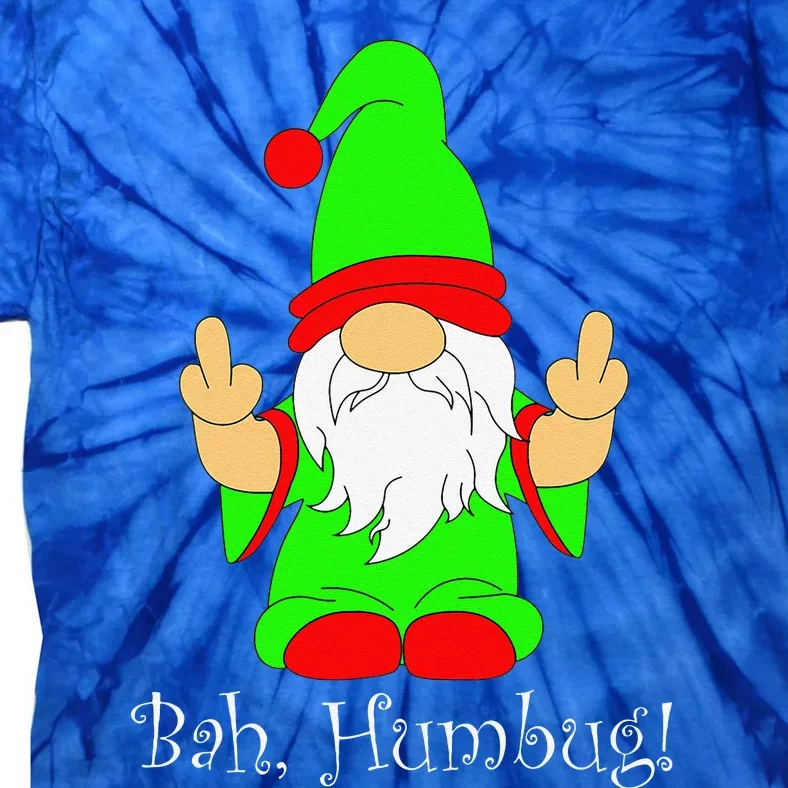 Bah Humbug Funny Grumpy Christmas Scrooge Gnome Tie-Dye T-Shirt