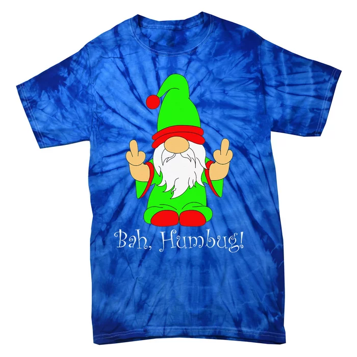 Bah Humbug Funny Grumpy Christmas Scrooge Gnome Tie-Dye T-Shirt