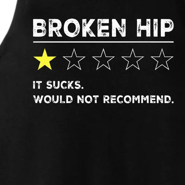 Broken Hip Funny Injury Recovery Get Well Soon Ladies Tri-Blend Wicking Tank