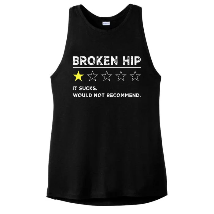 Broken Hip Funny Injury Recovery Get Well Soon Ladies Tri-Blend Wicking Tank