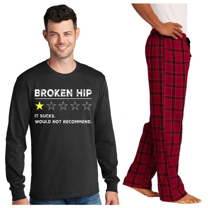 Broken Hip Funny Injury Recovery Get Well Soon Long Sleeve Pajama Set