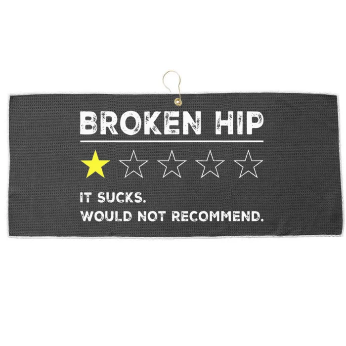 Broken Hip Funny Injury Recovery Get Well Soon Large Microfiber Waffle Golf Towel