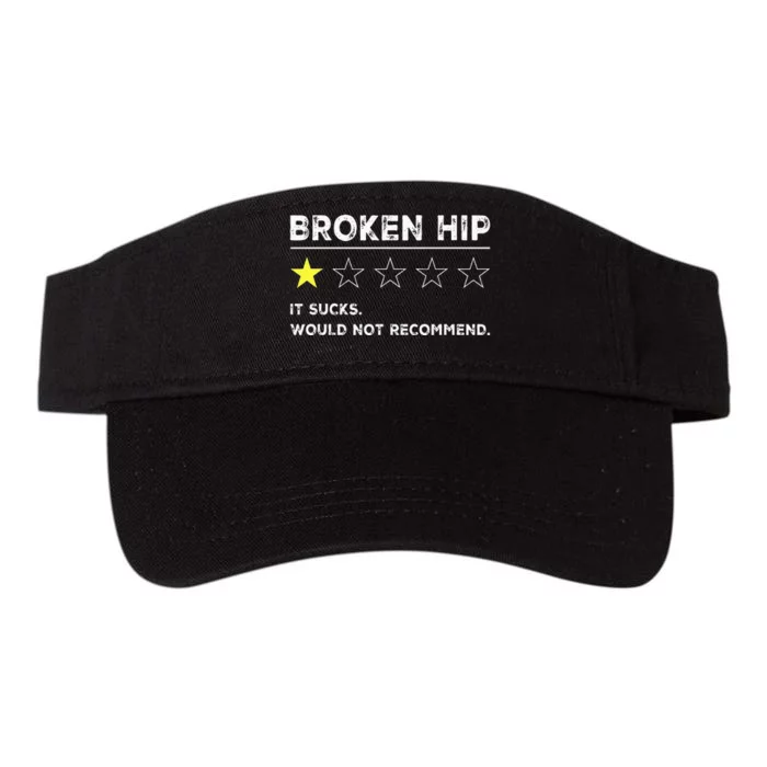 Broken Hip Funny Injury Recovery Get Well Soon Valucap Bio-Washed Visor