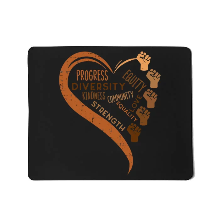 Black History Fists Diversity Equity Melanin African Mousepad