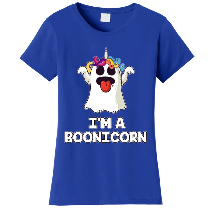 Boonicorn Halloween Funny Gift Funny Unicorn Boo Ghost Gift Women's T-Shirt