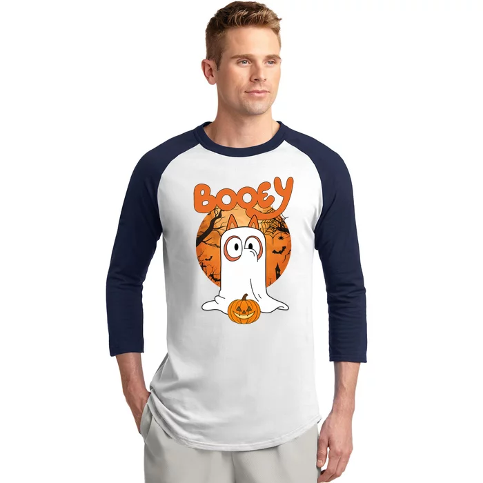 Booey Halloween Funny Spooky Season Blue Heeler Baseball Sleeve Shirt