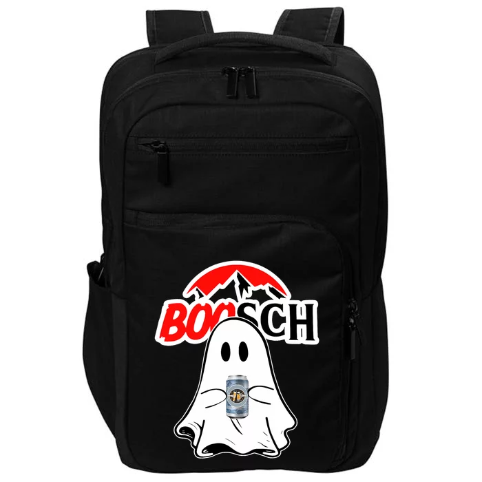 Booschbeer Halloween Funny Ghost Drinking Beer Impact Tech Backpack