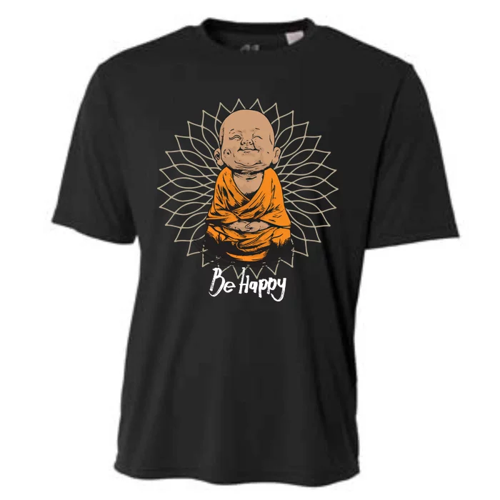 Be Happy Gift Heavily Meditated Gift Buddha Yoga Gift New Gift Cooling Performance Crew T-Shirt