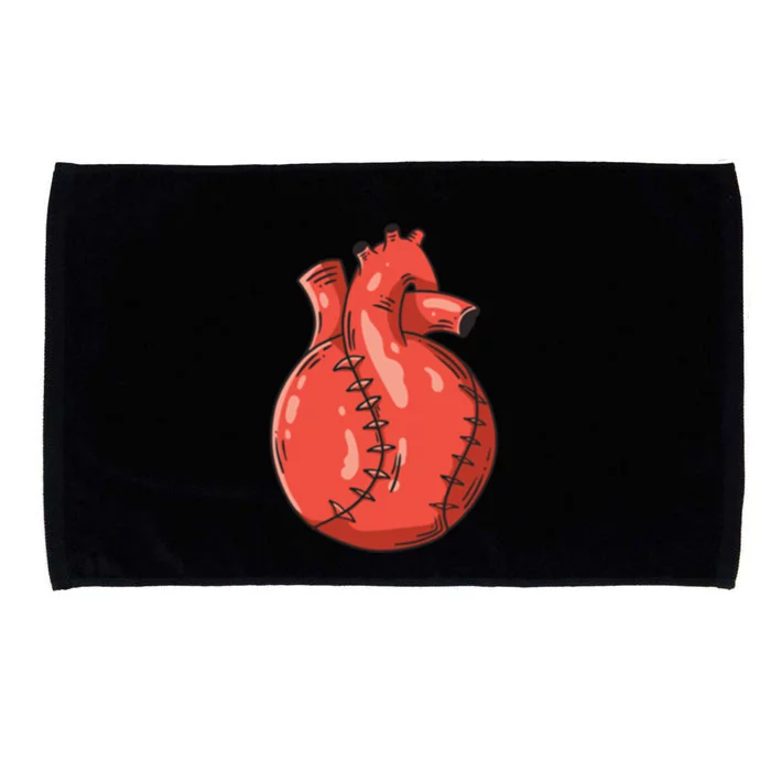 Baseball Heart Gift Microfiber Hand Towel