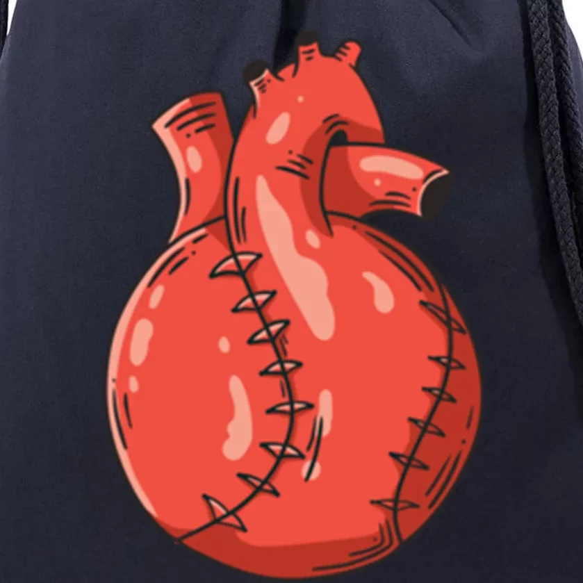 Baseball Heart Gift Drawstring Bag