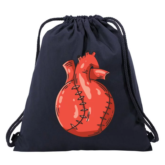 Baseball Heart Gift Drawstring Bag