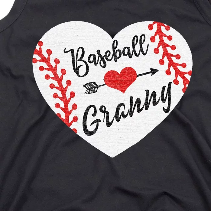 Baseball Heart Granny Grandma Mother's Day Gift Tank Top