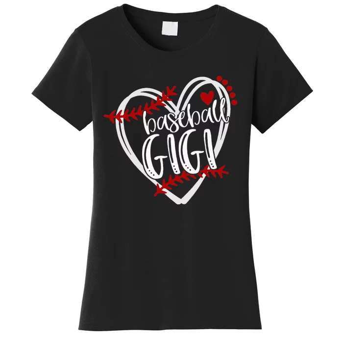 Baseball Heart GIGI Grandma T Trendy Women's T-Shirt