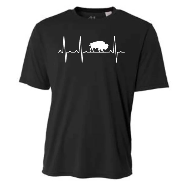 Buffalo Heartbeat Gift For Men Women Tamaraw Bison Lover Cooling Performance Crew T-Shirt