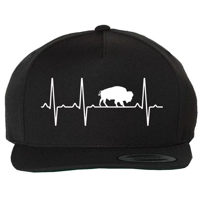 Buffalo Heartbeat Gift For Men Women Tamaraw Bison Lover Wool Snapback Cap