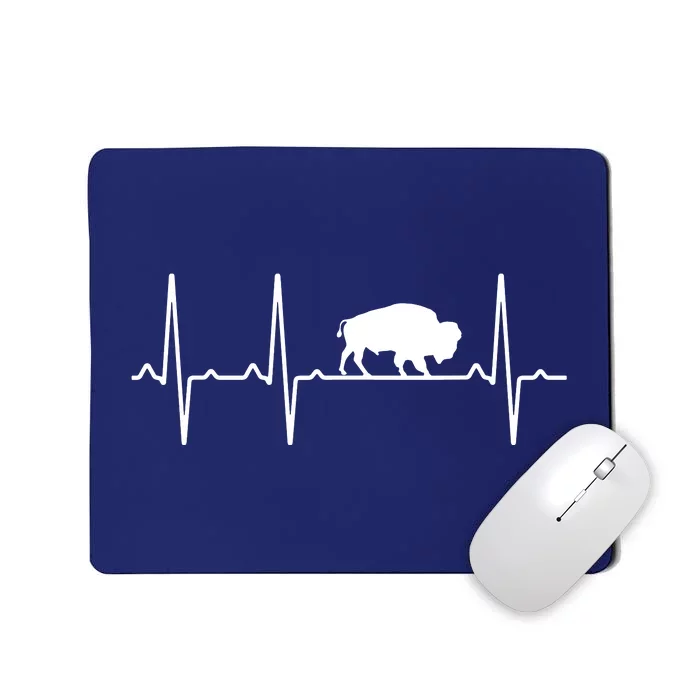 Buffalo Heartbeat Gift For Men Women Tamaraw Bison Lover Mousepad