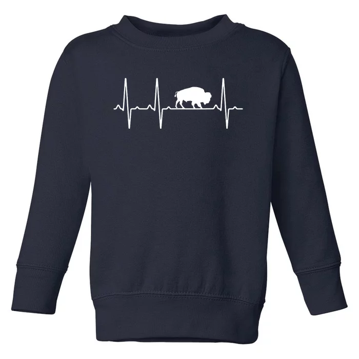 Buffalo Heartbeat Gift For Men Women Tamaraw Bison Lover Toddler Sweatshirt