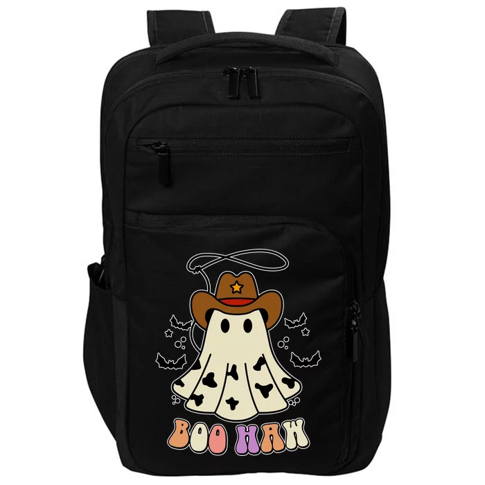 Boo Haw Ghost Western Cowboy Cowgirl Halloween Impact Tech Backpack