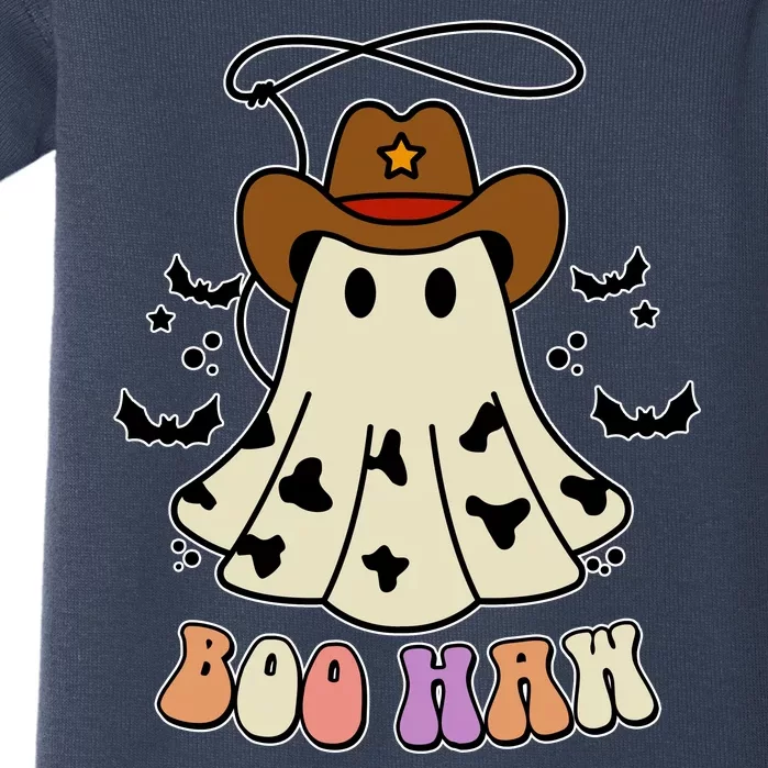 Boo Haw Ghost Western Cowboy Cowgirl Halloween Baby Bodysuit