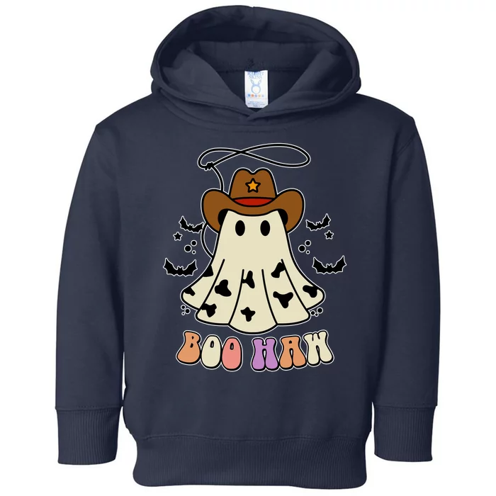 Boo Haw Ghost Western Cowboy Cowgirl Halloween Toddler Hoodie