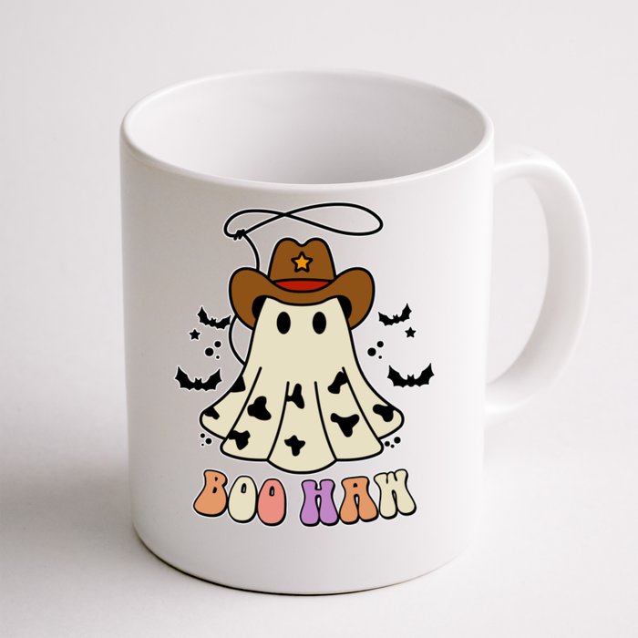 Boo Haw Ghost Western Cowboy Cowgirl Halloween Front & Back Coffee Mug