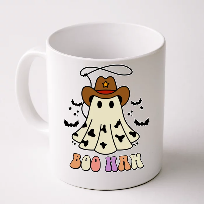 Boo Haw Ghost Western Cowboy Cowgirl Halloween Front & Back Coffee Mug