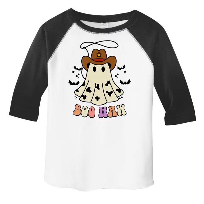 Boo Haw Ghost Western Cowboy Cowgirl Halloween Toddler Fine Jersey T-Shirt