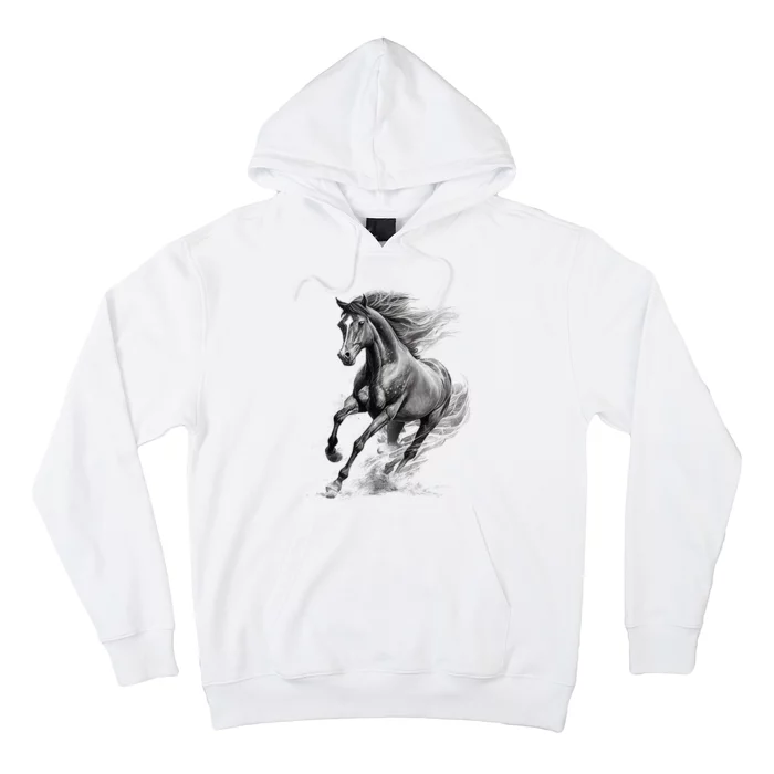 Beautiful Horse Graphic Horse Lover Hoodie