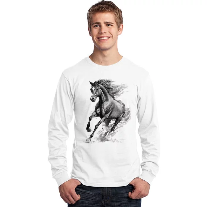 Beautiful Horse Graphic Horse Lover Tall Long Sleeve T-Shirt