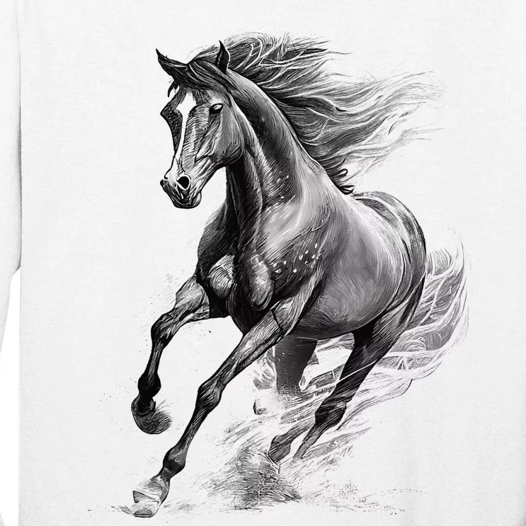 Beautiful Horse Graphic funny Horse Lover Tall Long Sleeve T-Shirt