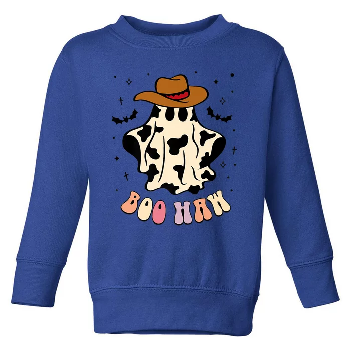 Boo Haw Ghost Western Cow Cow Funny Halloween Cool Gift Toddler Sweatshirt