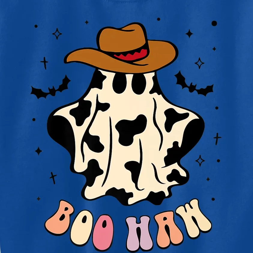 Boo Haw Ghost Western Cow Cow Funny Halloween Cool Gift Kids Sweatshirt