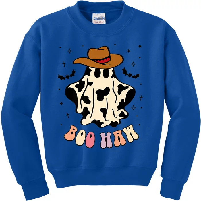 Boo Haw Ghost Western Cow Cow Funny Halloween Cool Gift Kids Sweatshirt