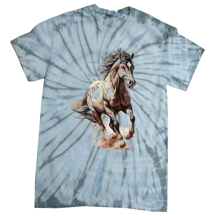 Beautiful Horse Graphic Horse funny animal Tie-Dye T-Shirt