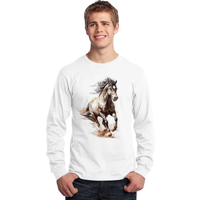 Beautiful Horse Graphic Horse funny animal Tall Long Sleeve T-Shirt