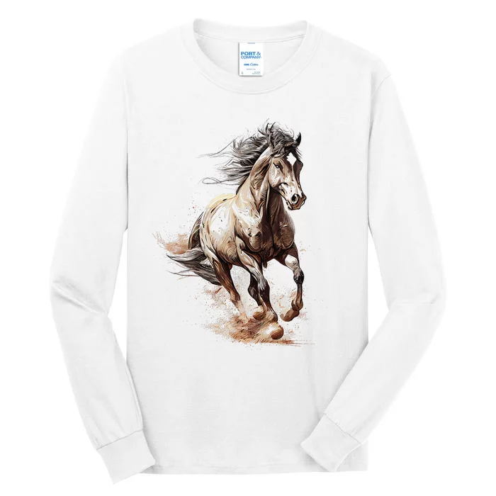 Beautiful Horse Graphic Horse funny animal Tall Long Sleeve T-Shirt