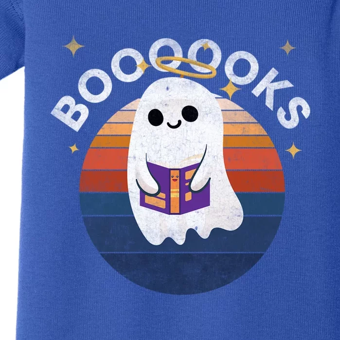 Boooooks Halloween Ghost Reading Book For Teacher And Student Cool Gift Baby Bodysuit