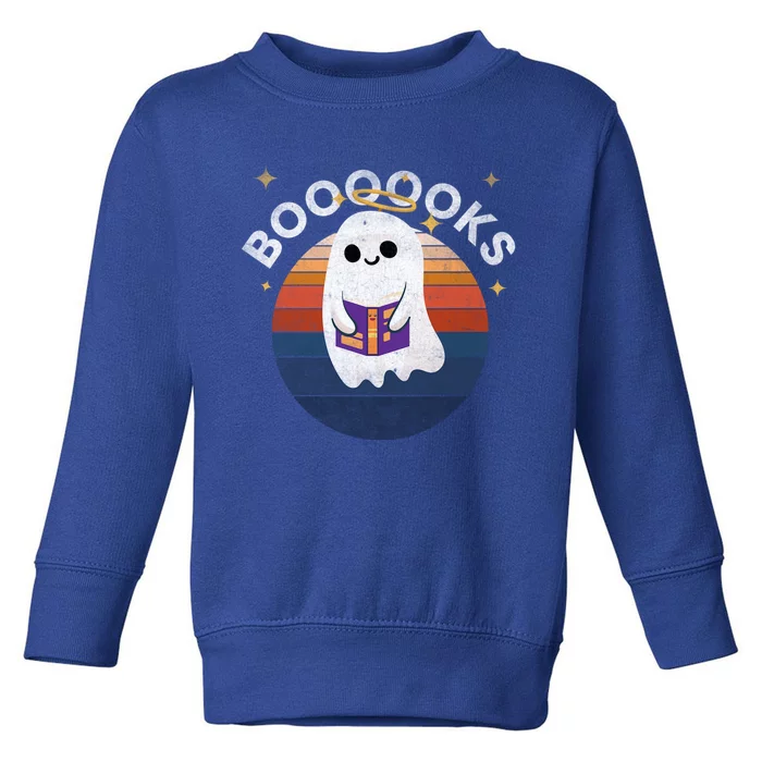 Boooooks Halloween Ghost Reading Book For Teacher And Student Cool Gift Toddler Sweatshirt