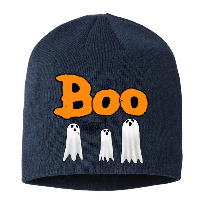 Boo Hanging Ghost Cute Funny Halloween Party 8 1/2in Sustainable Knit Beanie