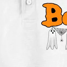 Boo Hanging Ghost Cute Funny Halloween Party Dry Zone Grid Performance Polo