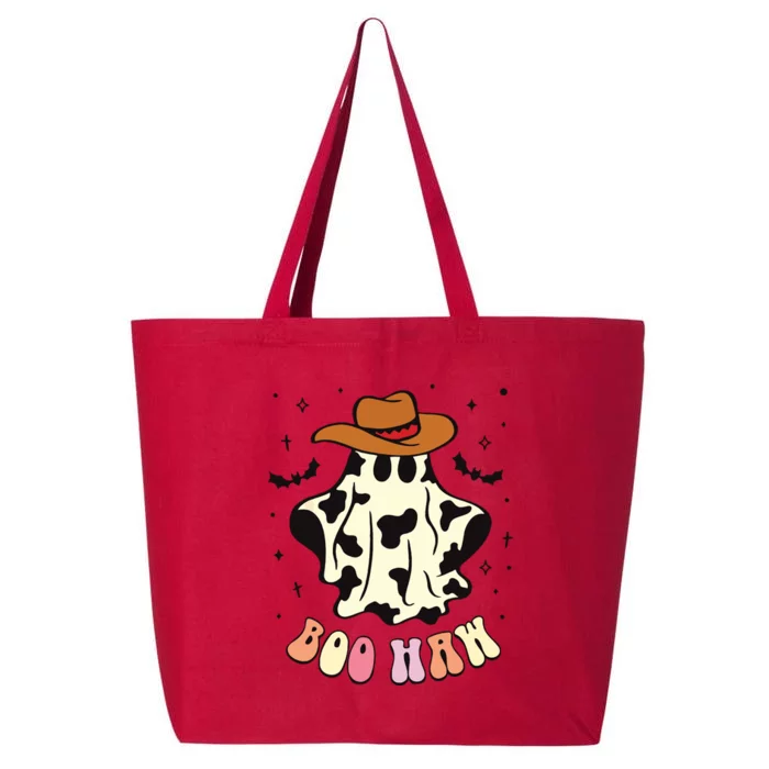 Boo Haw Ghost Western Cowboy Cowgirl Funny Halloween Spooky 25L Jumbo Tote