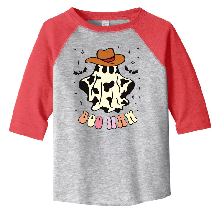 Boo Haw Ghost Western Cowboy Cowgirl Funny Halloween Spooky Toddler Fine Jersey T-Shirt