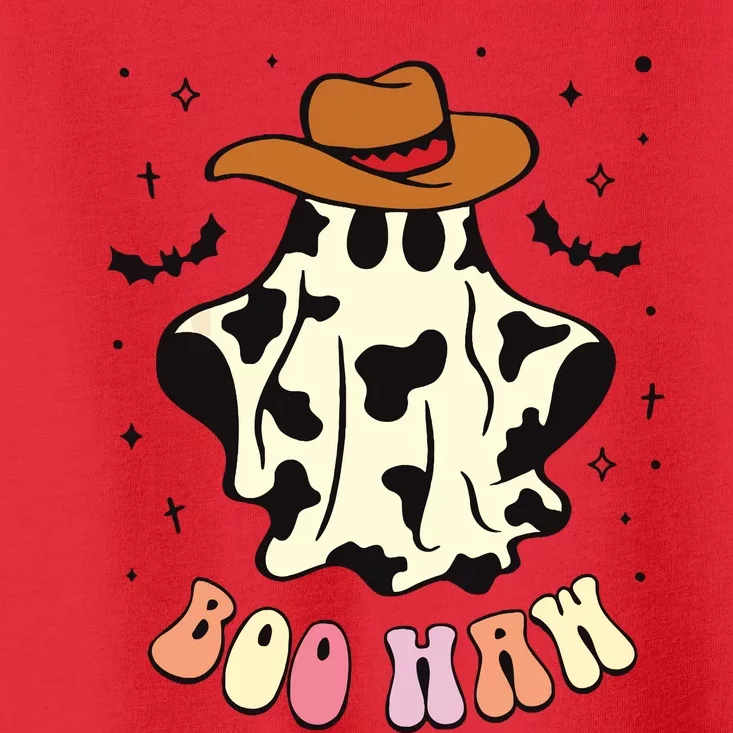 Boo Haw Ghost Western Cowboy Cowgirl Funny Halloween Spooky Toddler T-Shirt