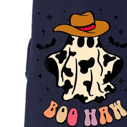 Boo Haw Ghost Western Cowboy Funny Halloween Spooky Season Doggie 3-End Fleece Hoodie