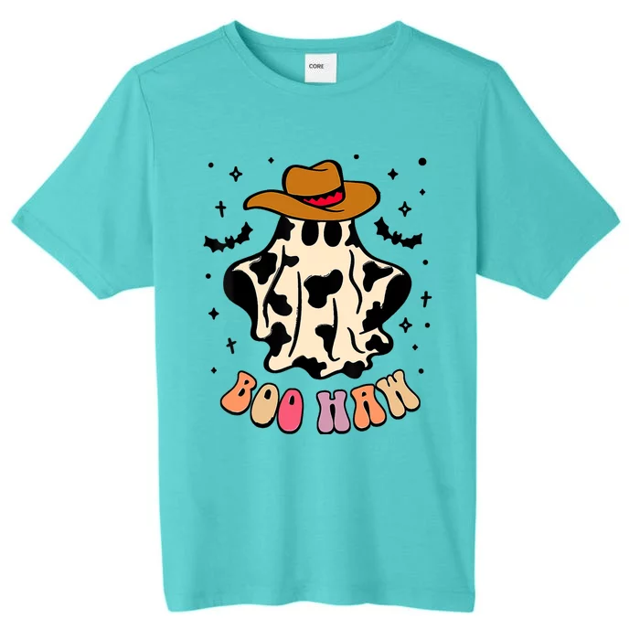 Boo Haw Ghost Western Cowboy Funny Halloween Spooky Season ChromaSoft Performance T-Shirt