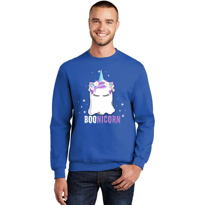 Boonicorn Halloween Ghost Unicorn Birthday Gift Tall Sweatshirt