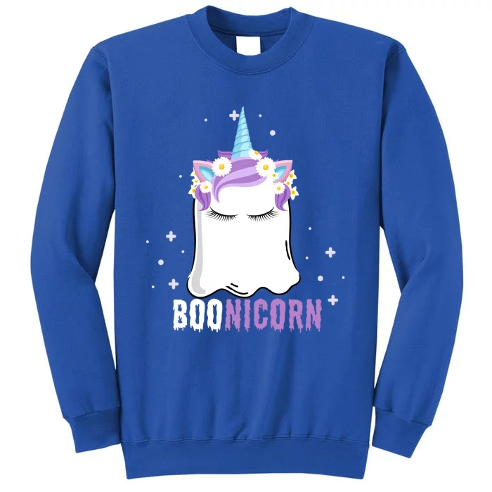 Boonicorn Halloween Ghost Unicorn Birthday Gift Tall Sweatshirt