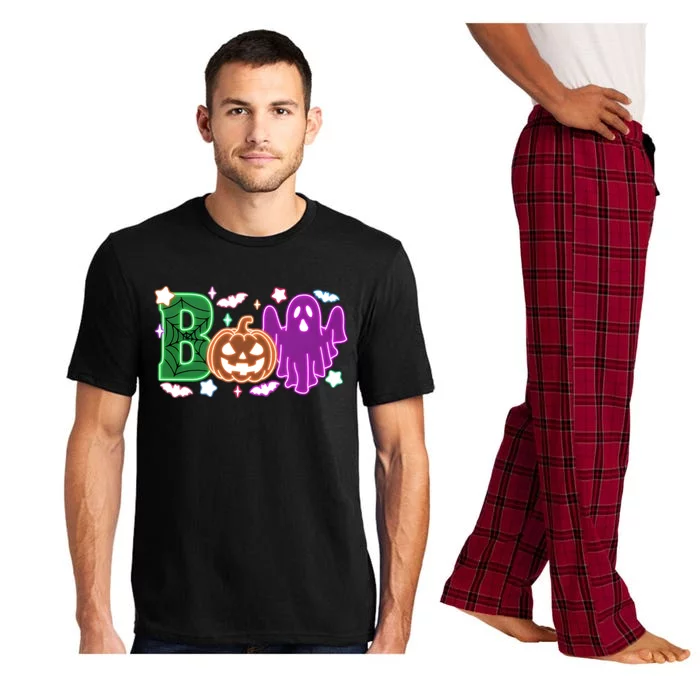 Boo Halloween Ghost Floral Pajama Set